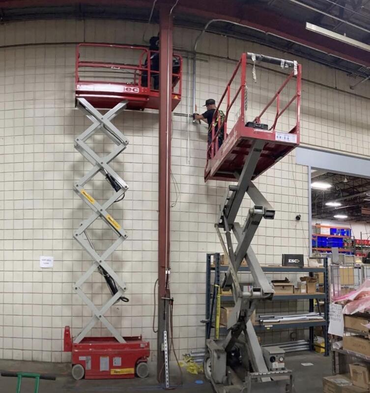 Warehouse Scissor Lift Installation